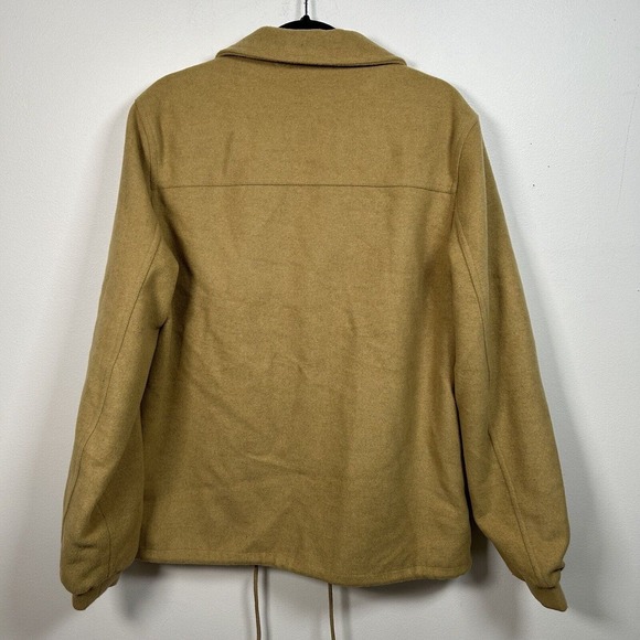The Rail Jacket Mens Large Tan Snap Button Long Sleeve Lined Drawstring Waist - Picture 3 of 6